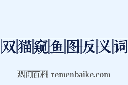 双猫窥鱼图反义词是什么意思的图片